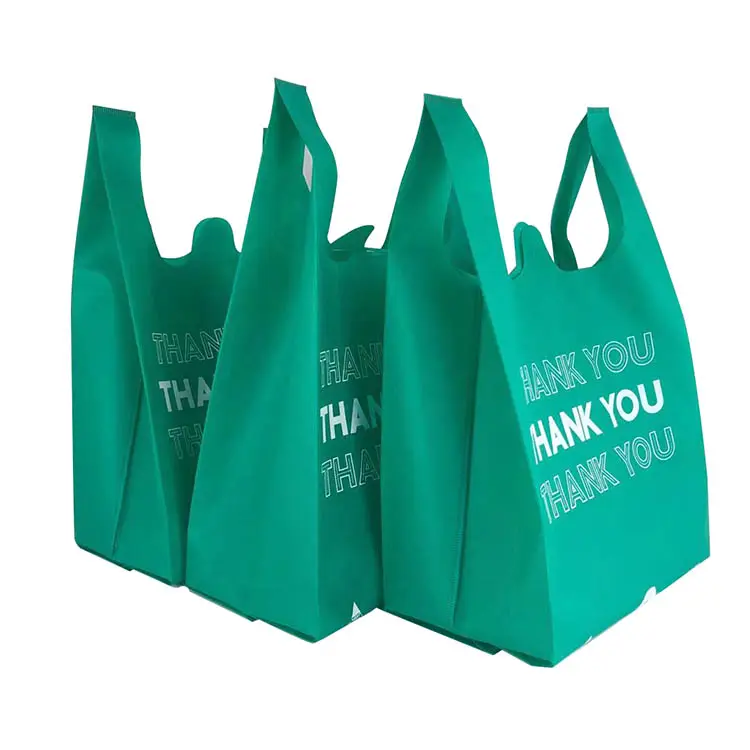 Biodegradabile di generi alimentari die cut riutilizzabile pieghevole shopping bag supermercato