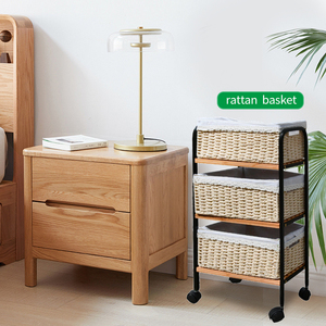 <span class=keywords><strong>3</strong></span>-Tier cán lưu trữ giỏ hàng tiện ích Tổ Chức, nhiệm vụ nặng nề tre cán giỏ giặt kệ lưu trữ cho phòng khách - Product Image 3