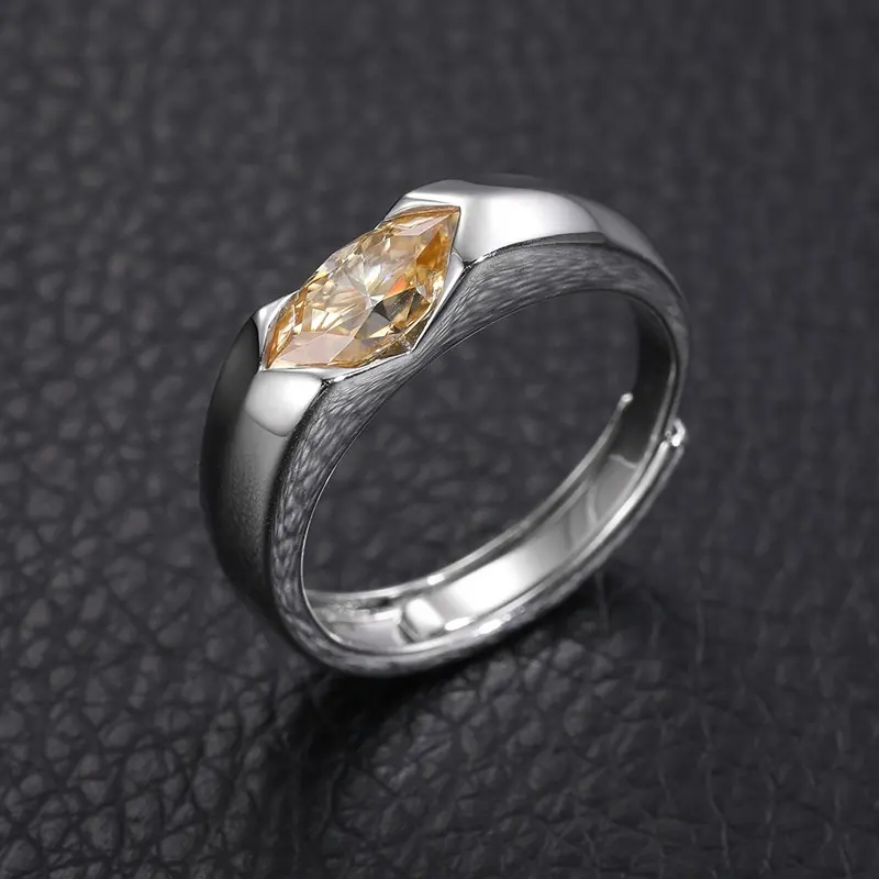 새로운 S925 스털링 실버 Moissanite 반지는 빛을 열 수 있습니다 럭셔리 패션 Moissanite Horus 반지 부티크 보석 선물