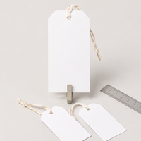 Étiquettes suspendues personnalisées pour assortiment en gros, étiquettes de vêtements en papier blanc, cartes et ficelles pour la vente en gros de vêtements