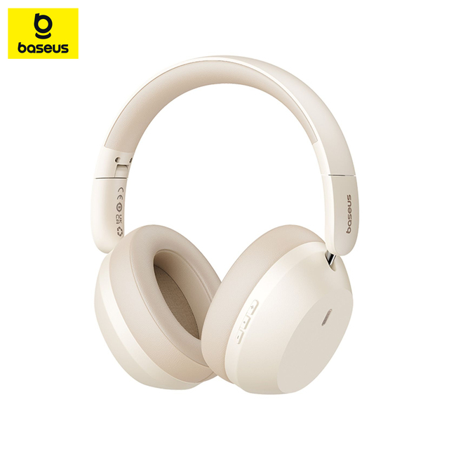 Baseus 35max Used Over-ear BT Headphones Wireless Music Sports Gaming Headset Noise-Isolating Foldable Long Battery Life