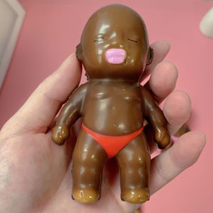Juguete Blandito de Figura de Bebé Negro de Subida Lenta, Muñeco Kawaii para Aliviar el Estrés y Descomprimir - Product Image 5