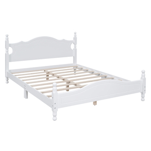 Modern Queen Size Solid <b>Pine</b> Wood Eco-Friendly Durable Platform <b>Bed</b> <b>Frame</b> with Wooden Slat Support for Bedroom Home Furniture - Product Image 3