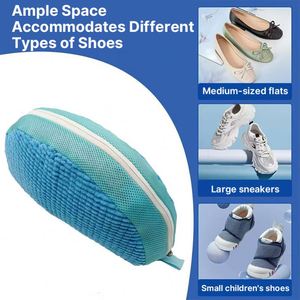 Sac de lavage pour chaussures en microfibre épaissie en forme d'arc, protection pour lavage en machine, anti-déformation, outil de nettoyage pour baskets - Product Image 2