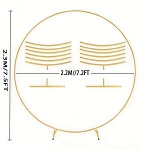 Usine directe transfrontalière Offre Spéciale anneau arc ballon fer mariage fleur support nouveau prix fleurs décoratives métal accessoires de mariage - Product Image 6