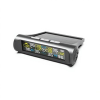 Solar TPMS 6-Rad Externer Sensor Reifendrucküberwachung für LKW-Teile USB-Aufladung Echtzeit-Alarm 9,9 Bar IPX7 Wasserdicht