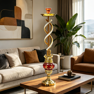 Wholesale Luxury DNA Double Spiral <b>Hookah</b> Shisha Set 75CM LED <b>Hookah</b> 3 Colors <b>Hookah</b> Set Arabic Indian <b>Hookah</b> Pen In Stock - Product Image 4