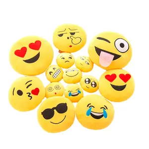 Toptan Emojii yastık İfade paketi komik ifade peluş oyuncaklar yumuşak peluş oyuncaklar peluş yastık duygu mutlu yüz