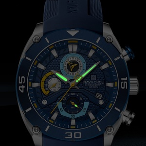 นาฬิกาควอตซ์กันน้ำ NAVIFORCE 8038 สำหรับผู้ชาย นาฬิกาโครโนกราฟเรืองแสง ของขวัญสำหรับผู้ชาย - Product Image 2