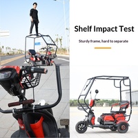 Auvent pour tricycle électrique en fer, imperméable, pare-soleil, résistant au vent, épaissi, conception monobloc entièrement fermée