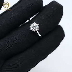 Classic Six Claws Lab Grown <b>Diamond</b> <b>Ring</b> 10k 14k 18k Gold 1ct 2ct D VVS1 Lab Created <b>Diamond</b> Women Engagement <b>Ring</b> with IGI - Product Image 4