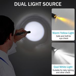 Linterna LED Recargable para Enfermeras, Luz Médica Cálida y Blanca, Portátil, con Medidor de Pupilas, para Doctores, Primeros Auxilios, Estudiantes de Enfermería - Product Image 5