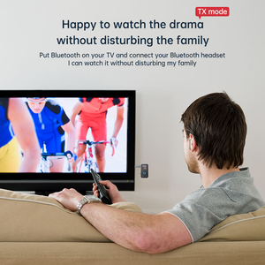 Adaptateur sans fil stéréo <span class=keywords><strong>Hifi</strong></span> récepteur et émetteur <span class=keywords><strong>bluetooth</strong></span> 3.5MM avec micro pour haut-parleur PC TV avion voiture - Product Image 5