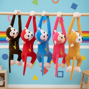 Ornamenti a Forma di <span class=keywords><strong>Scimmia</strong></span> con <span class=keywords><strong>Braccia</strong></span> <span class=keywords><strong>Lunghe</strong></span>, Giocattolo in Peluche Super Morbido Stile Anime Cartoon, Imbottito in Cotone PP, 8 Pollici, Lavabile, Colore Personalizzabile - Product Image 5