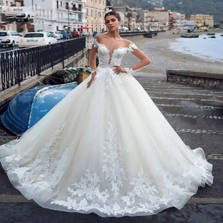latest bridal dress 3d flowers lace| Alibaba.com