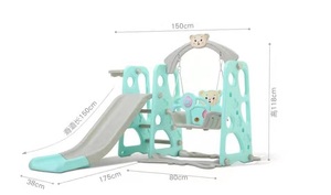 <span class=keywords><strong>2025</strong></span> Giá Rẻ Giá Sân Chơi Trong Nhà Thiết Lập 3-Trong-1 Đu Bóng Rổ Dài An Toàn PE Nhựa Trượt Phổ Biến Kết Hợp Trẻ em' Hoạt Động - Product Image 5