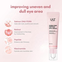 Crema Contorno de Ojos con Péptidos Rosados PDRN, Reduce Líneas Finas, Anti-Hinchazón, Ojeras, Crema Sérum Reafirmante