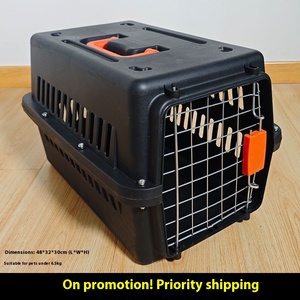 Precio de fábrica, puerta de alambre aprobada por aerolínea portátil, jaula de plástico para mascotas, gatos, cachorros, perros, perrera, jaula transportadora de viaje - Product Image 4