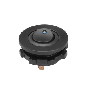 Interrupteur à bouton-poussoir rond 12V 20A avec indicateur LED, montage sur panneau, pour voiture, bateau, marine - Product Image 1