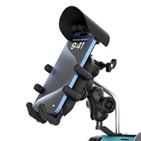 Accessoires pour moto, support de téléphone anti-choc pour scooter électrique, support de téléphone pour moto et vélo, fixation sur guidon