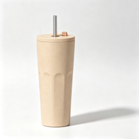 Gobelet isotherme double paroi en acier inoxydable 304 de 20 oz, personnalisable avec couvercle à paille, cadeau esthétique, tasse de voyage réutilisable