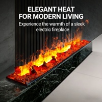 Chimenea de Vapor de Agua 3D, Llama Ultrasónica sin Calor, Llama Artificial Táctil para Sala de Estar, Mueble de TV, Decoración de Hotel