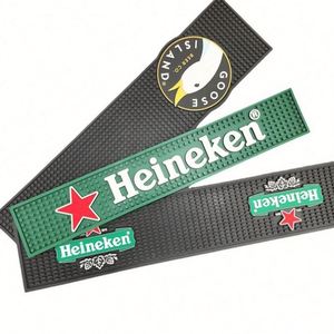 Tapis de bar antidérapant en PVC avec logo personnalisé, tapis de comptoir en caoutchouc imperméable pour restaurants et bars, accessoires de bar en gros - Product Image 3