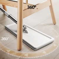 Tampons en microfibre réutilisables DS2398 pour le nettoyage des sols en bois dur, serpillière plate et seau avec essoreuse