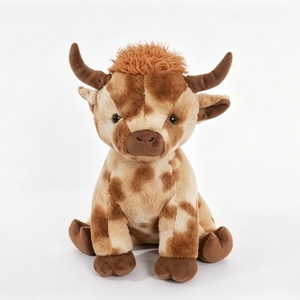Mochila de Peluche Personalizada de Vaca <span class=keywords><strong>Highland</strong></span> con Diseño de Manchas Marrones, Rellena de Algodón PP, Tamaño de 51cm-99cm - Product Image 3