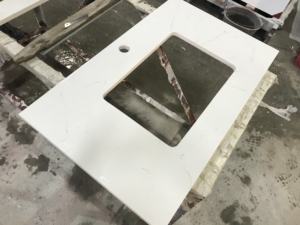 קררה קוורץ אבן משטחי מטבח לבן צמרות יהירות משטח העבודה - Product Image 6