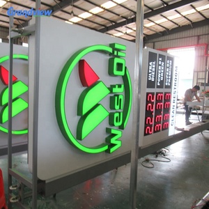 Custom <strong>Shell</strong> Petrol Station Price Display Pylon <strong>Sign</strong> - Product Image 2