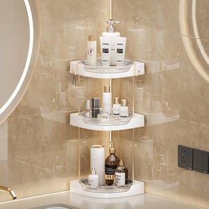 <span class=keywords><strong>Estante</strong></span> de almacenamiento de esquina <span class=keywords><strong>giratorio</strong></span> de 360 °-Organizador multicapa que ahorra espacio para baño y <span class=keywords><strong>cocina</strong></span> - Product Image 2