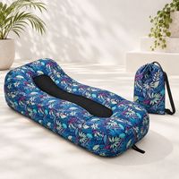 Chaise longue gonflable d'extérieur de qualité commerciale avec logo personnalisé, imperméable, pour les acheteurs en gros