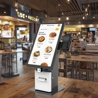 écran tactile 21.5 pouces machine automatique de paiement de soi kiosques de commande de nourriture avec imprimante