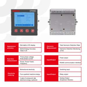 Onesto Montaje en panel Medidor de energía solar Medidor de potencia WIFI 100V 380V AC Medidor solar fotovoltaico - Product Image 4