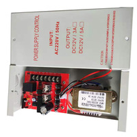 Alimentations électriques pour contrôle d'accès, 12V, 79% d'efficacité, entrée 220V, en cuivre pur, carte rouge, Dongguan5A AOXING, approvisionnement direct usine, protection contre les courts-circuits