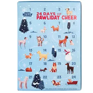 Custom Luxury Paperboard Price Wholesale Empty Dog Treat 12 Days Boxes For Packaging Custom Advent Calendar Box