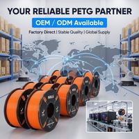 Filamen Printer 3D PETG Kekuatan Tinggi 1.75mm Gulungan Plastik Virgin Penggulungan Rapi untuk Pencetakan FDM Prototipe Industri Kustom OEM