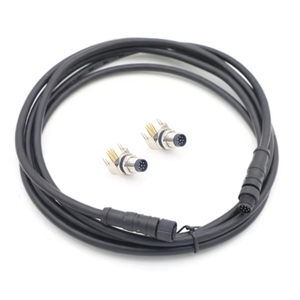 สายเคเบิลต่อเชื่อมแบบเกลียวตรง M8 รหัส A ตัวผู้-ตัวเมีย สำหรับบัสอุตสาหกรรม - Product Image 1