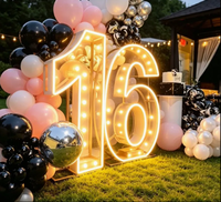 Lettres lumineuses LED personnalisées GFACE - Enseigne alphabétique vintage pour la décoration intérieure, les anniversaires, les événements, les tables, les bâtiments, les centres commerciaux et les voitures