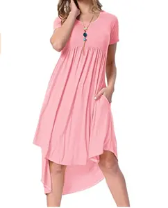 Casual Rayon Jurk Plus Size Roze En Blauw Moederschap Jurken Voor Vrouwen