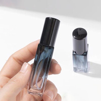 Recharge de 10 ml, flacon pulvérisateur vide de luxe exclusif avec dégradé bleu de 0.34 oz, Mini parfum en verre