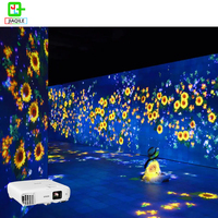 Projecteur mural de sol en métal durable à projection interactive holographique 3D immersive à 360 degrés pour la publicité dans tout l'espace