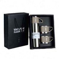 KOBES Set cangkir, termos Stainless Steel dinding ganda, Set hadiah termos vakum 500ml