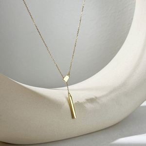 Collier pendentif chaîne à maillons en forme de nœud en argent sterling 925, design minimaliste tendance Dylam - Product Image 6