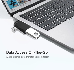 Adaptateur <span class=keywords><strong>USB</strong></span> 3.0 vers <span class=keywords><strong>Type</strong></span> <span class=keywords><strong>C</strong></span> Micro <span class=keywords><strong>USB</strong></span> OTG 2 en 1 en alliage d'aluminium, charge rapide, synchronisation des données, convertisseur pour téléphone portable - Product Image 6