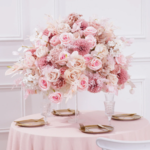 Rosas Rosadas Artificiales de Seda de Lujo, Bolas de Flores de Alta Calidad para Decoración de Pasillos de Boda, Adornos Colgantes para Fiestas y Ceremonias - Product Image 4