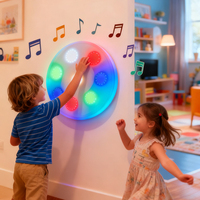 Juguete Musical Interactivo Whack-a-mole para Niños, Juego de Luces Táctiles LED RGB, Equipo de Actividades Sensoriales para Niños