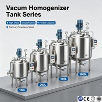 Cuve de mélange homogénéisante et émulsifiante en acier inoxydable avec pompe et aspiration sous vide pour la transformation du lait, certifiée ASME CE, 220-380V