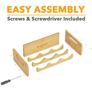 Bamboo Water <b>Bottle</b> <b>Storage</b> <b>Rack</b> 2 Tier Stackable Wooden Cup Organizer For Kitchen Desktop - Product Image 2